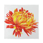 Watercolor Chrysanthemum Print Silk Bandana
