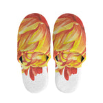 Watercolor Chrysanthemum Print Slippers