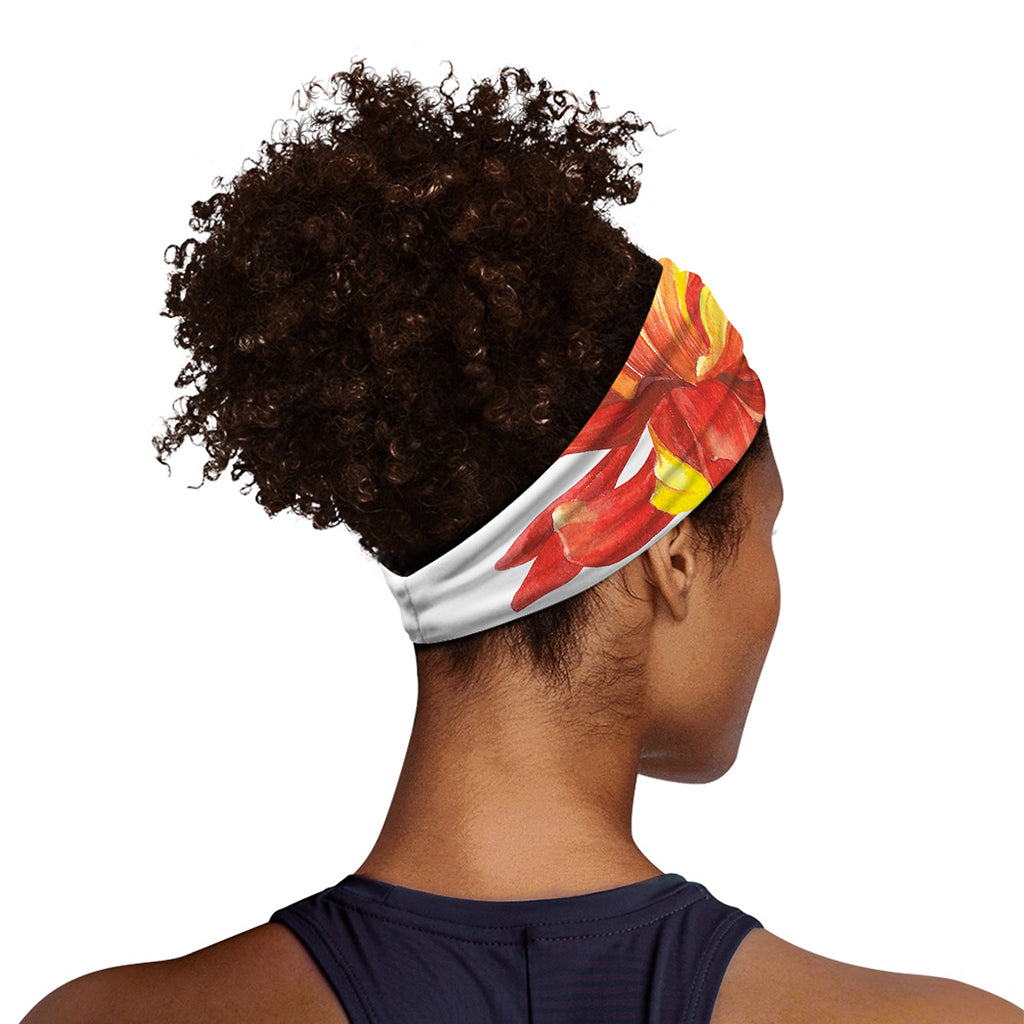 Watercolor Chrysanthemum Print Sports Headband