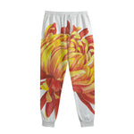 Watercolor Chrysanthemum Print Sweatpants