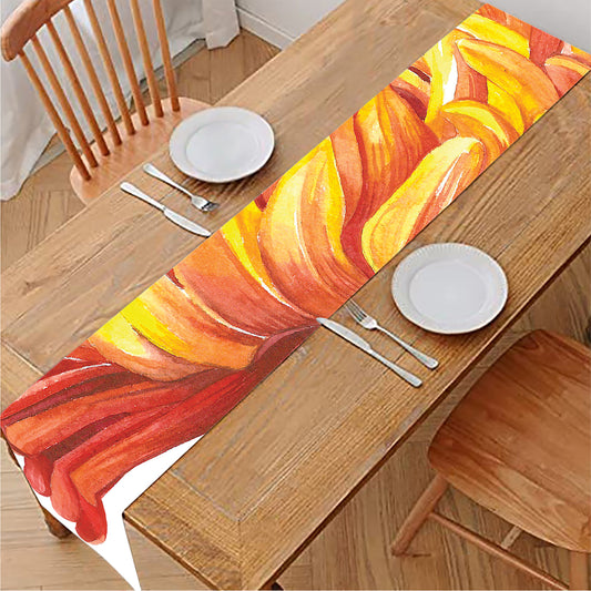 Watercolor Chrysanthemum Print Table Runner