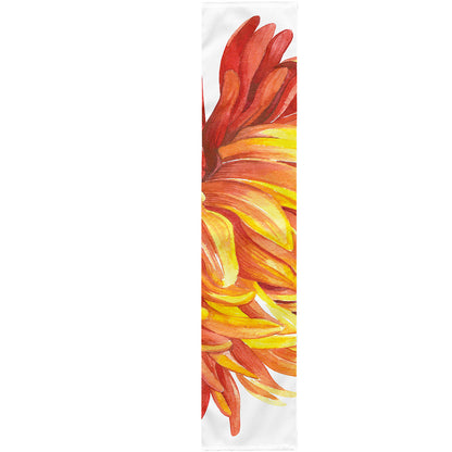 Watercolor Chrysanthemum Print Table Runner