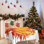 Watercolor Chrysanthemum Print Tablecloth