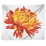 Watercolor Chrysanthemum Print Tapestry