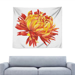 Watercolor Chrysanthemum Print Tapestry