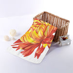 Watercolor Chrysanthemum Print Towel