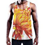 Watercolor Chrysanthemum Print Training Tank Top
