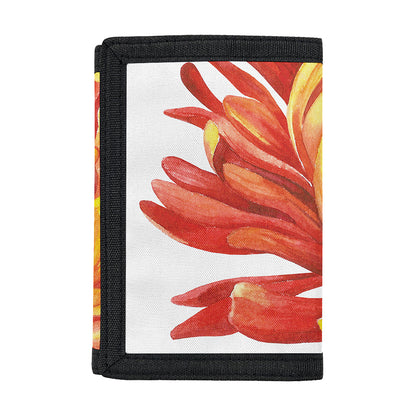 Watercolor Chrysanthemum Print Trifold Wallet