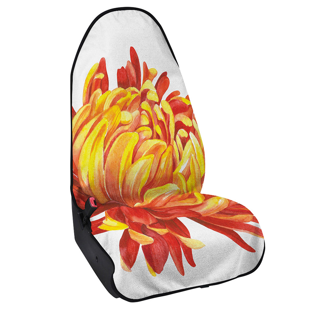Watercolor Chrysanthemum Print Waterproof Car Seat Cover