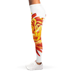 Watercolor Chrysanthemum Print Women's Leggings