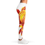 Watercolor Chrysanthemum Print Women's Leggings