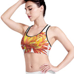 Watercolor Chrysanthemum Print Women's Sports Bra