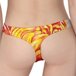 Watercolor Chrysanthemum Print Women's Thong