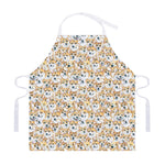Watercolor Corgi Pattern Print Adjustable Apron