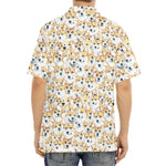 Watercolor Corgi Pattern Print Aloha Shirt