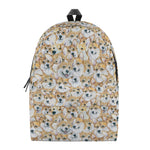 Watercolor Corgi Pattern Print Backpack