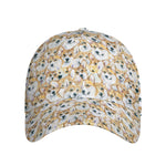 Watercolor Corgi Pattern Print Baseball Cap