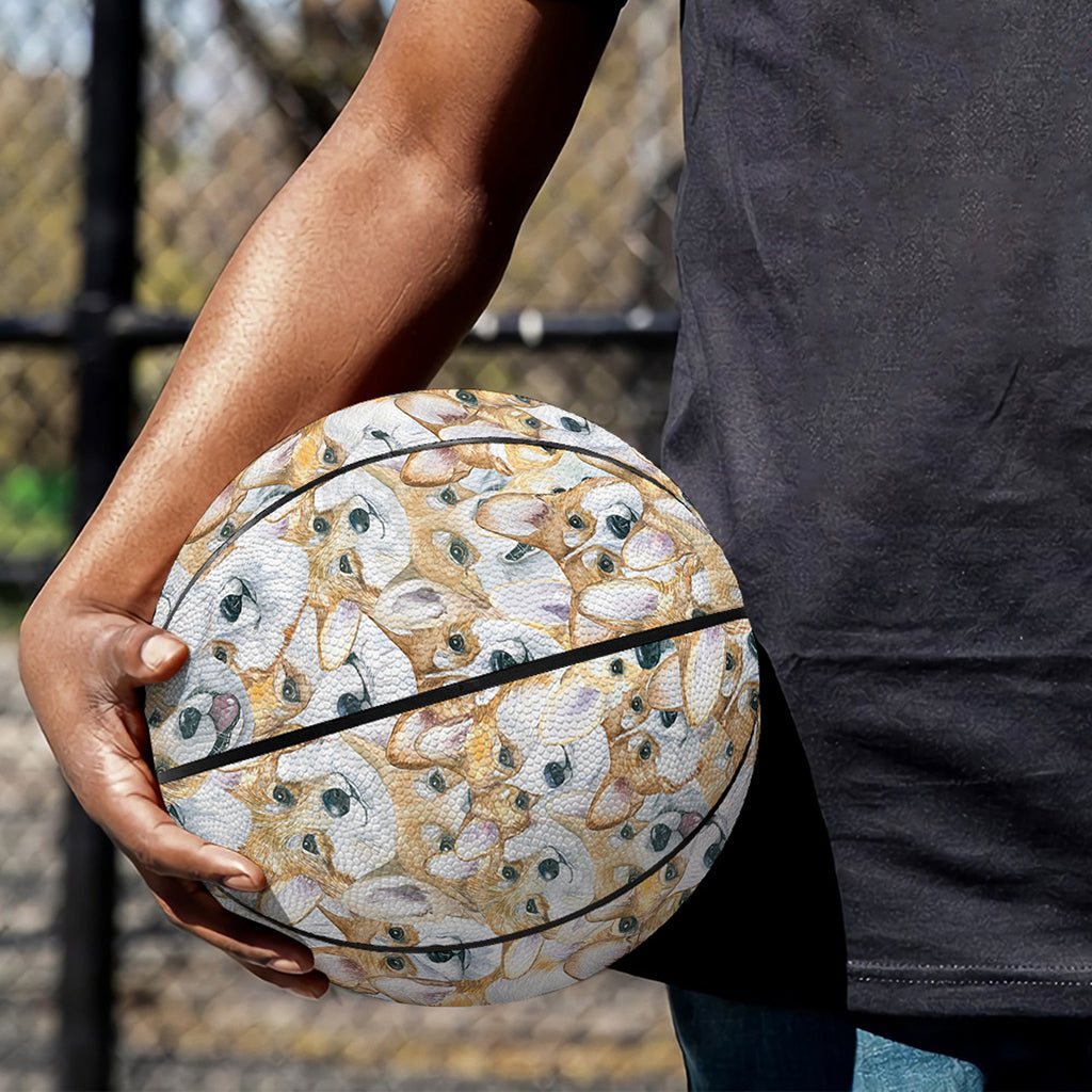Watercolor Corgi Pattern Print Basketball