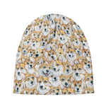 Watercolor Corgi Pattern Print Beanie