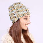 Watercolor Corgi Pattern Print Beanie