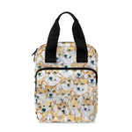Watercolor Corgi Pattern Print Bible Tote Bag