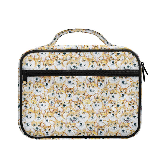 Watercolor Corgi Pattern Print Briefcase Bible Bag