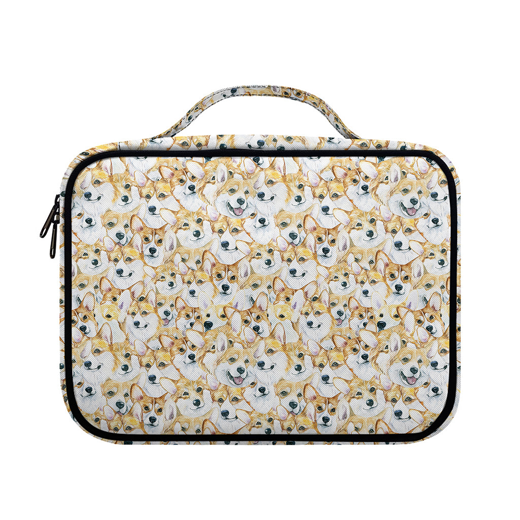 Watercolor Corgi Pattern Print Briefcase Bible Bag