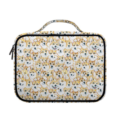 Watercolor Corgi Pattern Print Briefcase Bible Bag