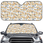 Watercolor Corgi Pattern Print Car Windshield Sun Shade