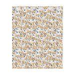 Watercolor Corgi Pattern Print Curtain