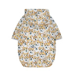 Watercolor Corgi Pattern Print Dog Zip Up Hoodie
