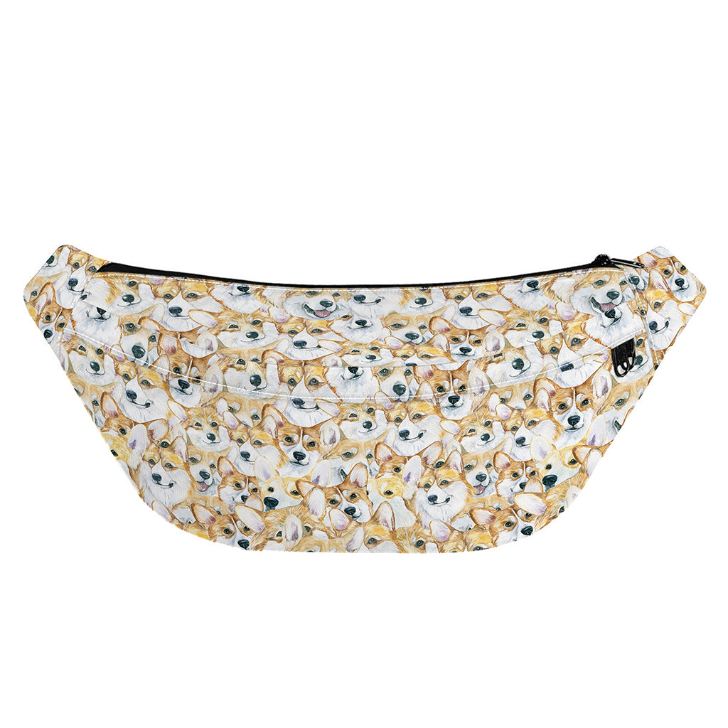 Watercolor Corgi Pattern Print Fanny Pack