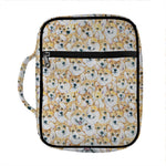 Watercolor Corgi Pattern Print Front Pocket Bible Bag