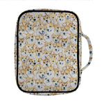Watercolor Corgi Pattern Print Front Pocket Bible Bag