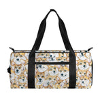 Watercolor Corgi Pattern Print Gym Bag