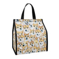 Watercolor Corgi Pattern Print Insulated Lunch Tote