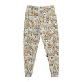 Watercolor Corgi Pattern Print Jogger Pants