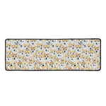 Watercolor Corgi Pattern Print Long Kitchen Mat