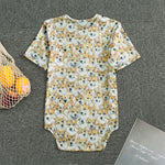 Watercolor Corgi Pattern Print Men's Bodysuit