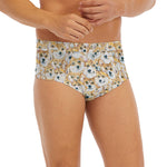 Watercolor Corgi Pattern Print Men's Briefs