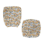 Watercolor Corgi Pattern Print Office Chair Cover