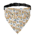 Watercolor Corgi Pattern Print Over The Collar Dog Bandana