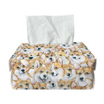 Watercolor Corgi Pattern Print Rectangle Tissue Box Cover