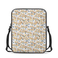 Watercolor Corgi Pattern Print Rectangular Crossbody Bag
