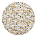 Watercolor Corgi Pattern Print Round Blanket