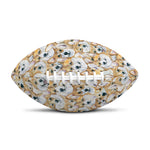 Watercolor Corgi Pattern Print Rugby Ball