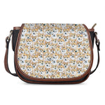 Watercolor Corgi Pattern Print Saddle Bag