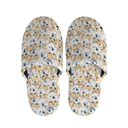 Watercolor Corgi Pattern Print Slippers