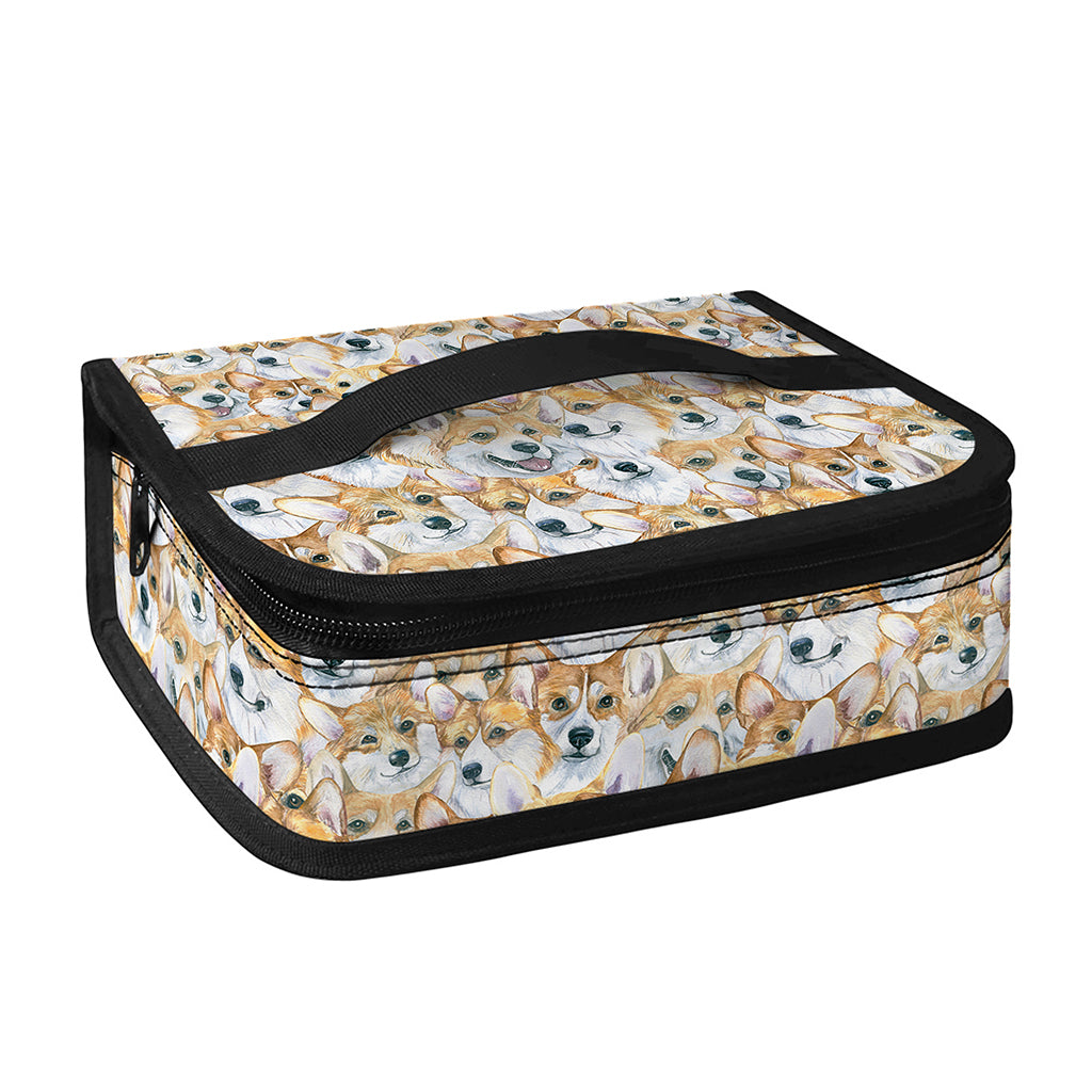 Watercolor Corgi Pattern Print Small Lunch Bag