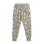 Watercolor Corgi Pattern Print Sweatpants